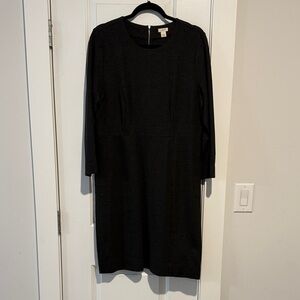 J.Crew Factory Casual Long Sleeve Dress in Charcoal